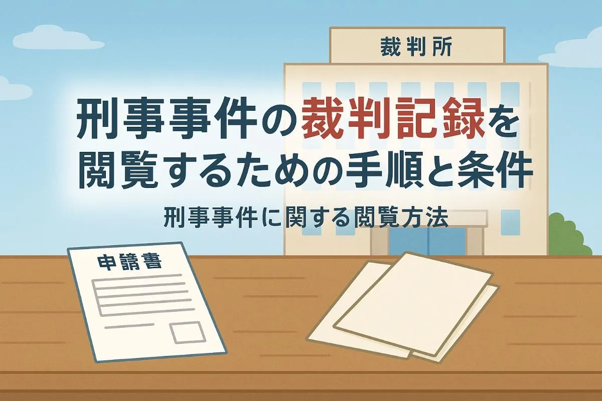 刑事事件の裁判記録を閲覧するための手順と条件
