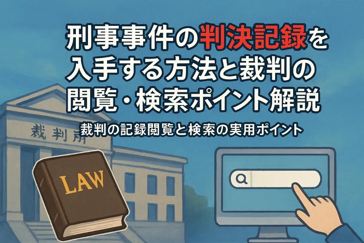刑事事件の判決文を入手する方法と裁判記録の閲覧・検索ポイント解説
