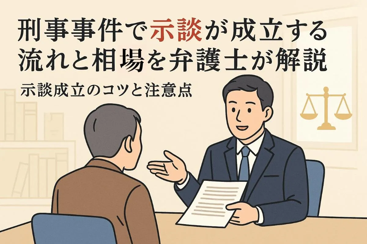 示談が刑事事件で成立する流れと相場を弁護士が解説｜示談成立のコツと注意点
