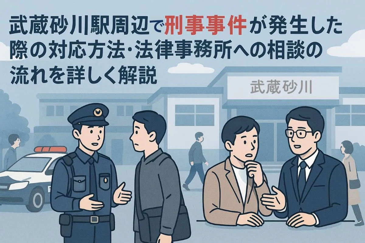 武蔵砂川駅周辺で刑事事件が発生した際の対応方法・法律事務所への相談の流れを詳しく解説