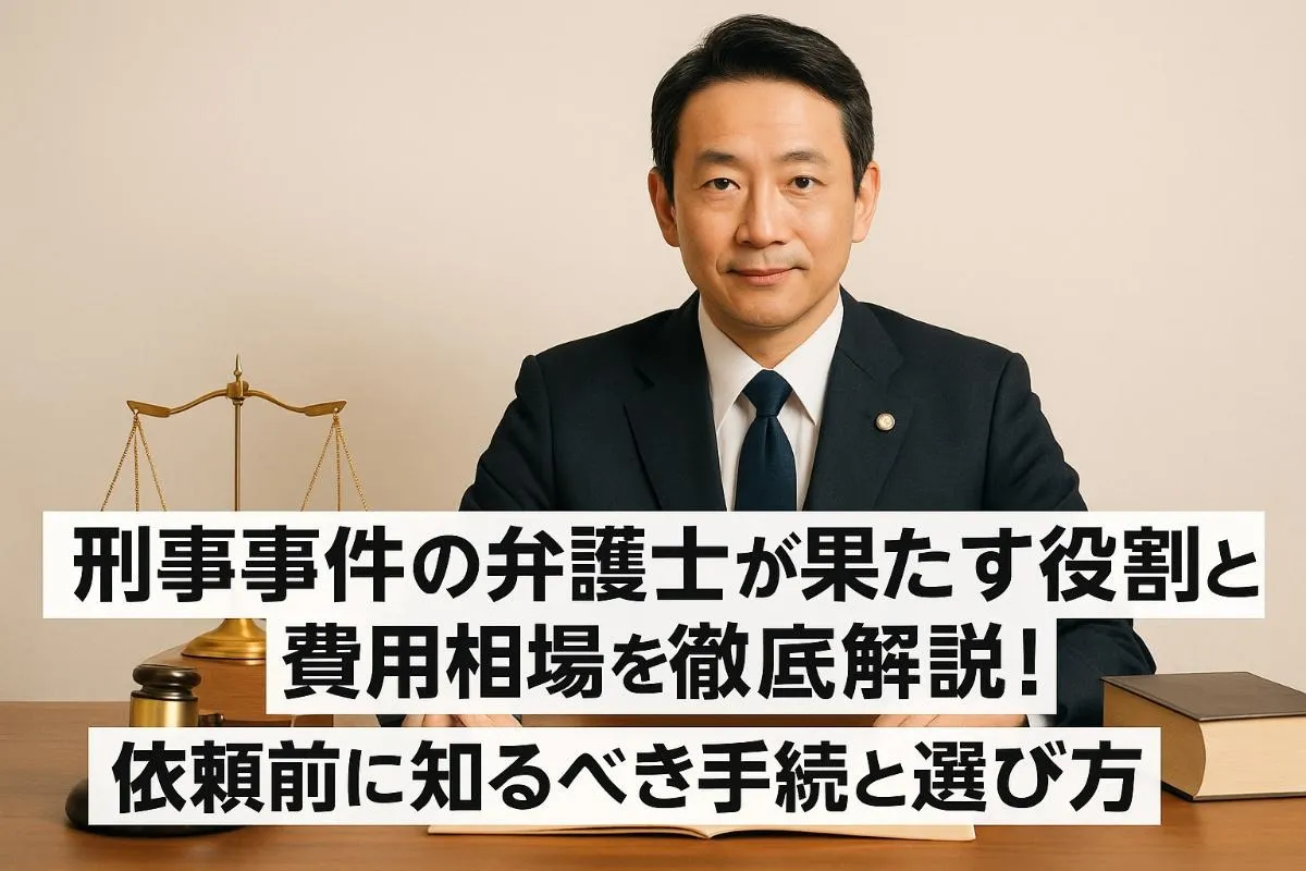 刑事事件の弁護士が果たす役割と費用相場を徹底解説｜依頼前に知るべき手続と選び方