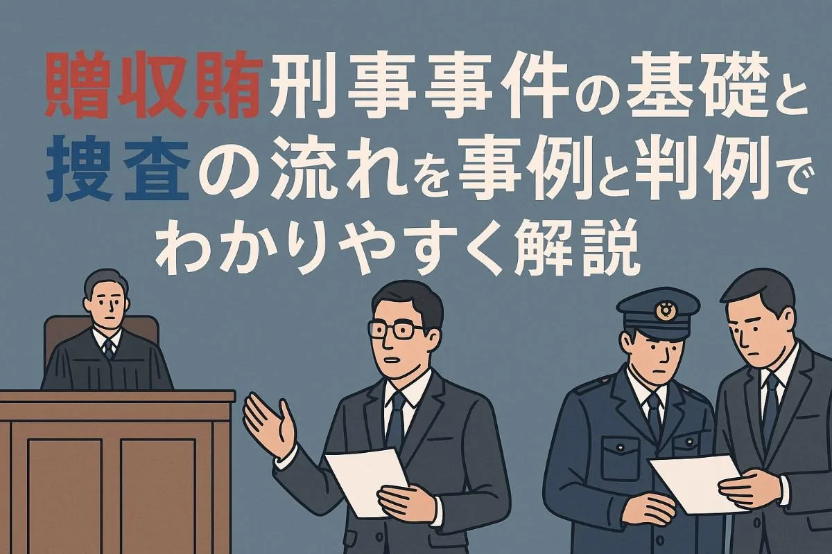 贈収賄刑事事件の基礎と捜査の流れを事例と判例でわかりやすく解説