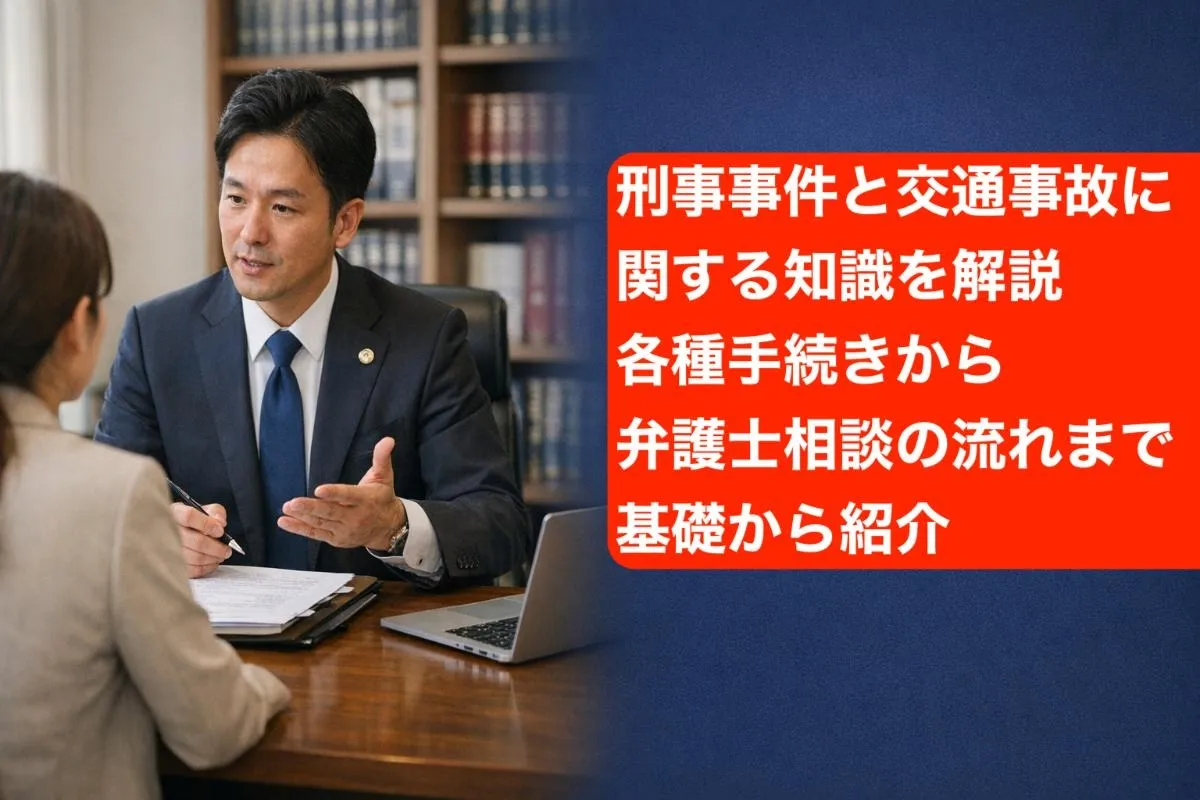 刑事事件と交通事故に関する知識を解説｜各種手続きから弁護士相談の流れまで基礎から紹介
