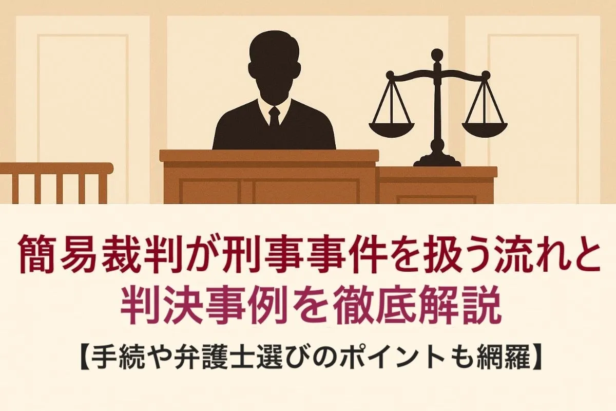 簡易裁判所が刑事事件を扱う流れと判決事例を徹底解説【手続や弁護士選びのポイントも網羅】