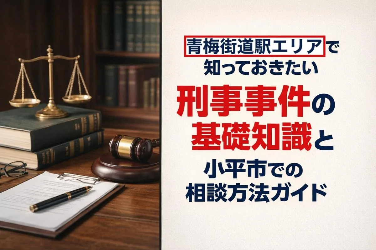 青梅街道駅エリアで知っておきたい刑事事件の基礎知識と小平市での相談方法ガイド