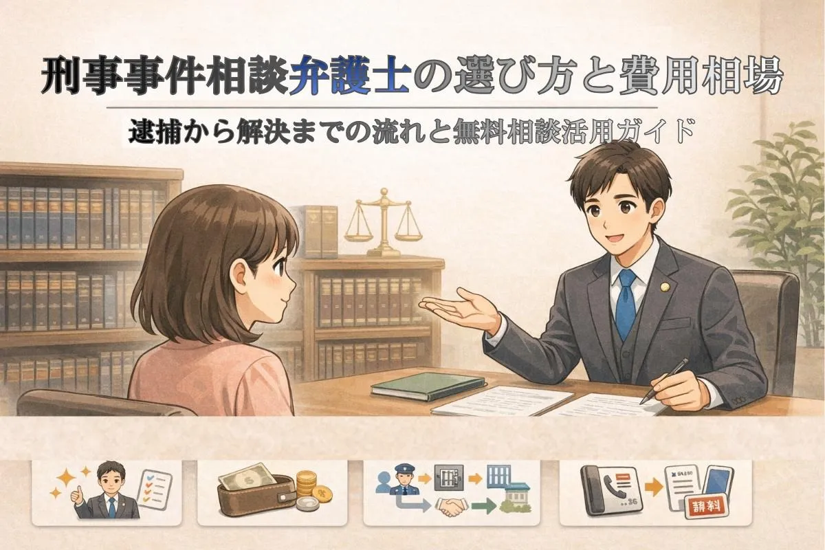 刑事事件相談弁護士の選び方と費用相場｜逮捕から解決までの流れと無料相談活用ガイド
