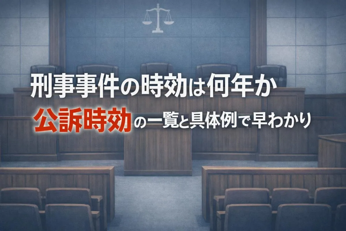 刑事事件の時効は何年か公訴時効の一覧と具体例で早わかり