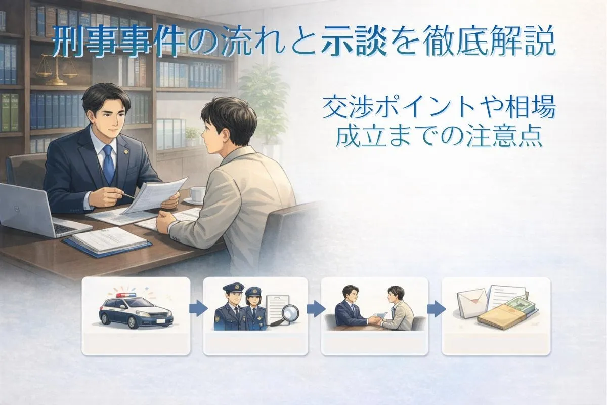 刑事事件の流れと示談を徹底解説｜交渉ポイントや相場・成立までの注意点
