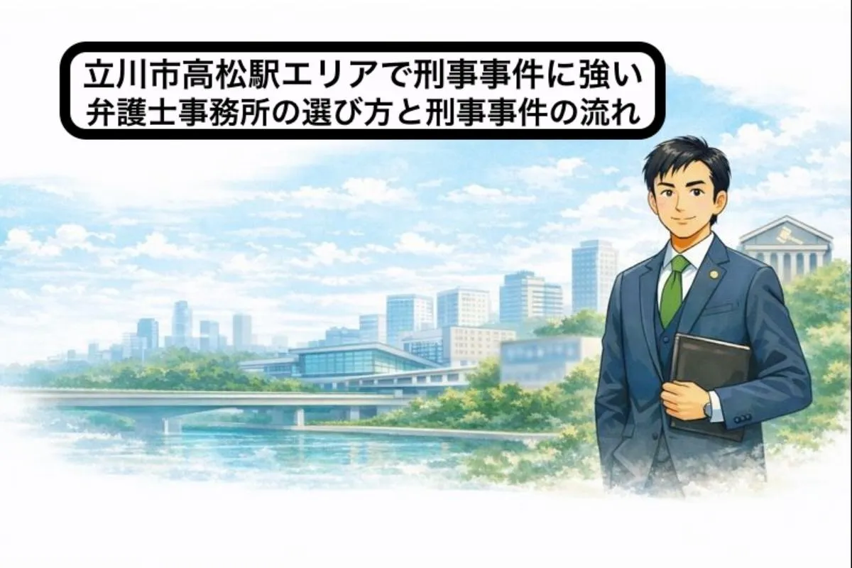 立川市高松駅エリアで刑事事件に強い弁護士事務所の選び方と刑事事件の流れ
