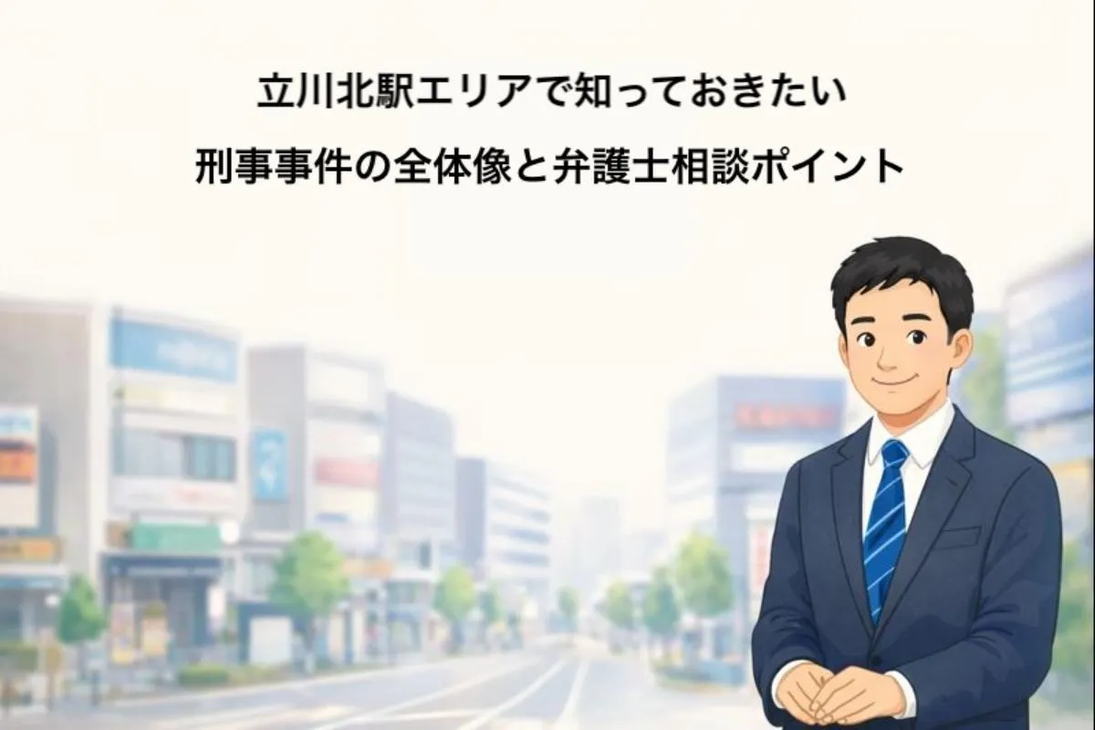 立川北駅エリアで知っておきたい刑事事件の全体像と弁護士相談ポイント