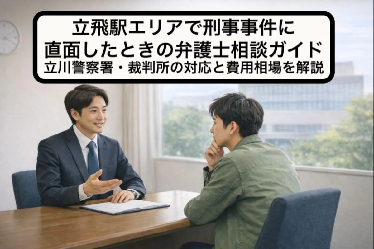 立飛駅エリアで刑事事件に直面したときの弁護士相談ガイド｜立川警察署・裁判所の対応と費用相場を解説