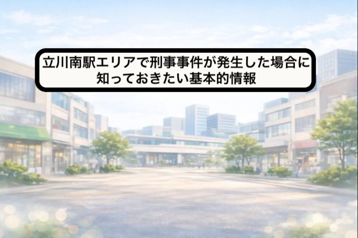 立川南駅エリアで刑事事件が発生した場合に知っておきたい基本的情報