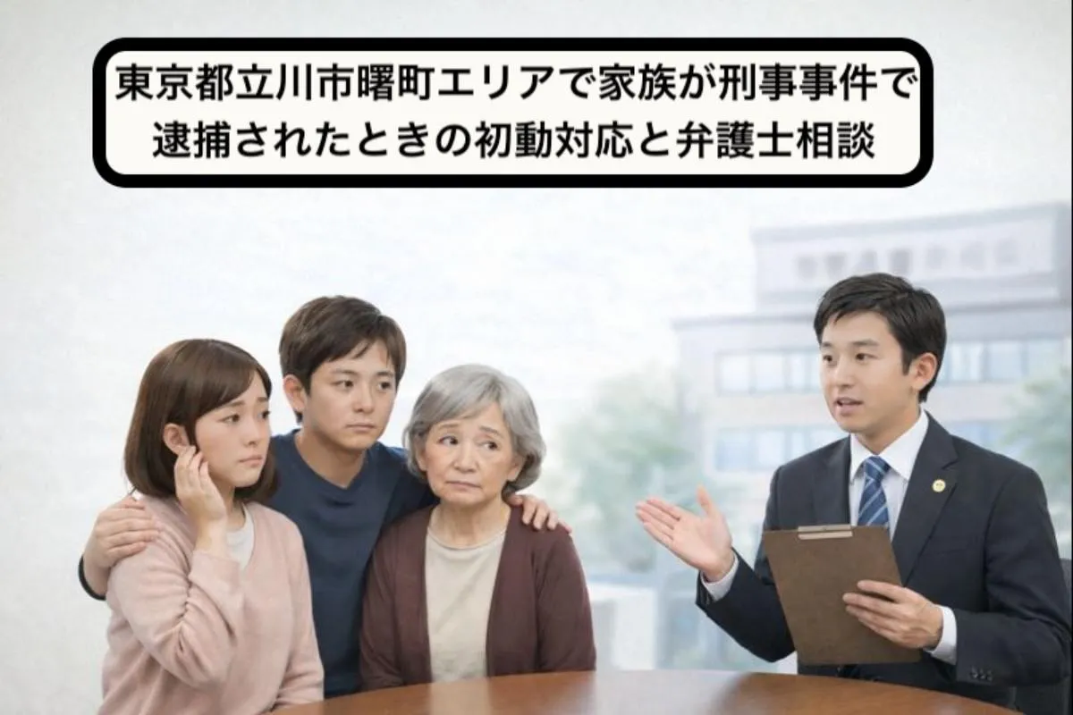 東京都立川市曙町エリアで家族が刑事事件で逮捕されたときの初動対応と弁護士相談