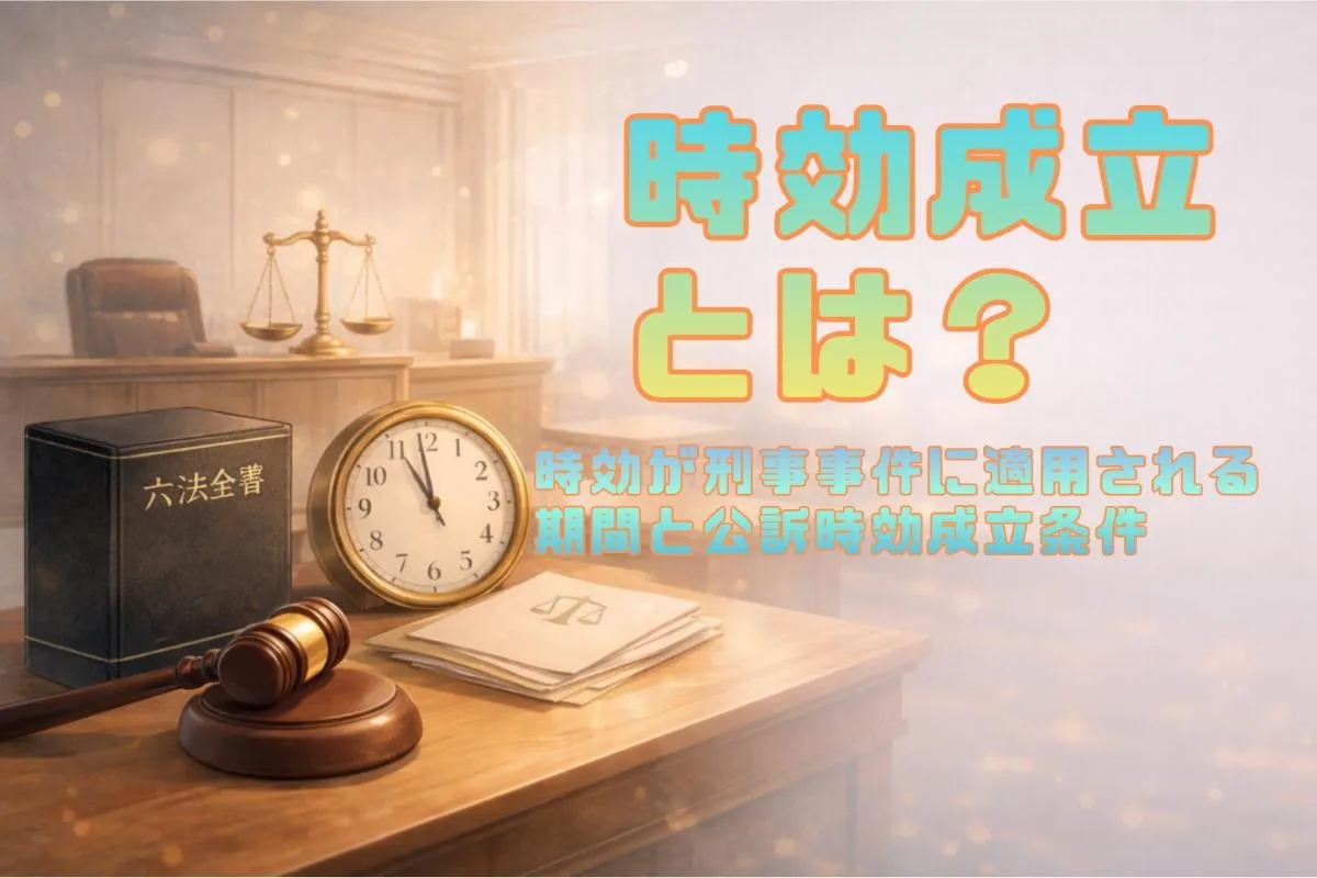 時効成立とは？時効が刑事事件に適用される期間と公訴時効成立条件