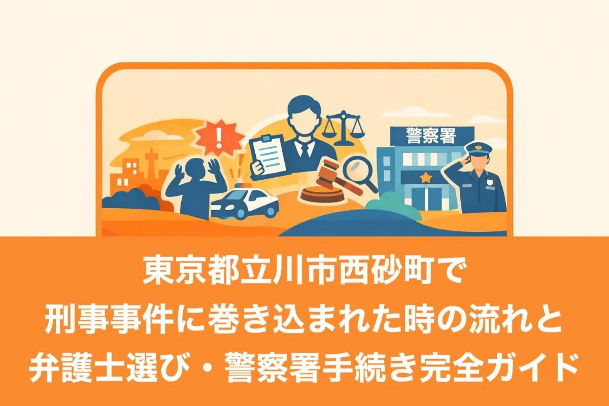 東京都立川市西砂町で刑事事件に巻き込まれた時の流れと弁護士選び・警察署手続き完全ガイド