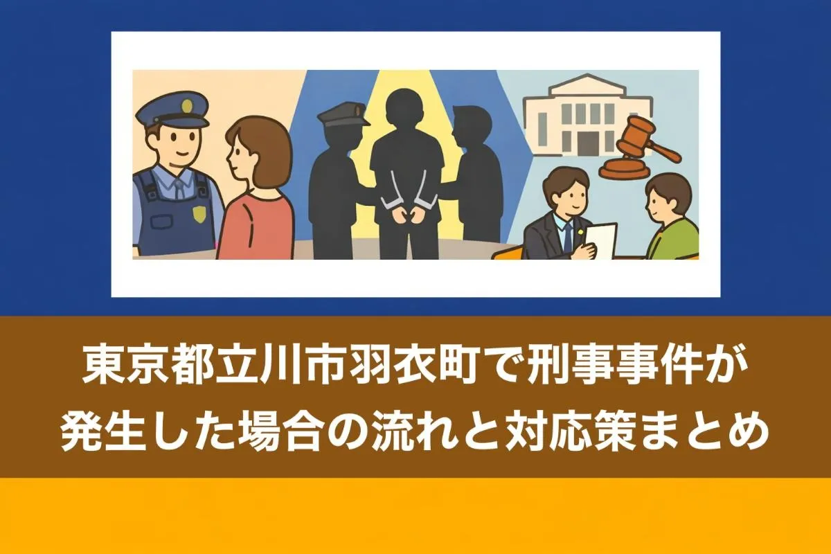 東京都立川市羽衣町で刑事事件が発生した場合の流れと対応策まとめ