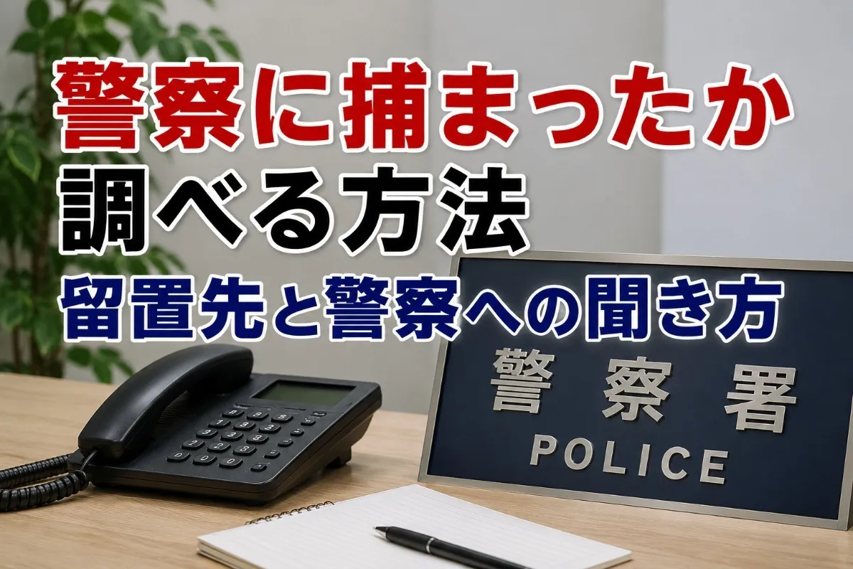 警察に捕まったか調べる方法|留置先と警察への聞き方