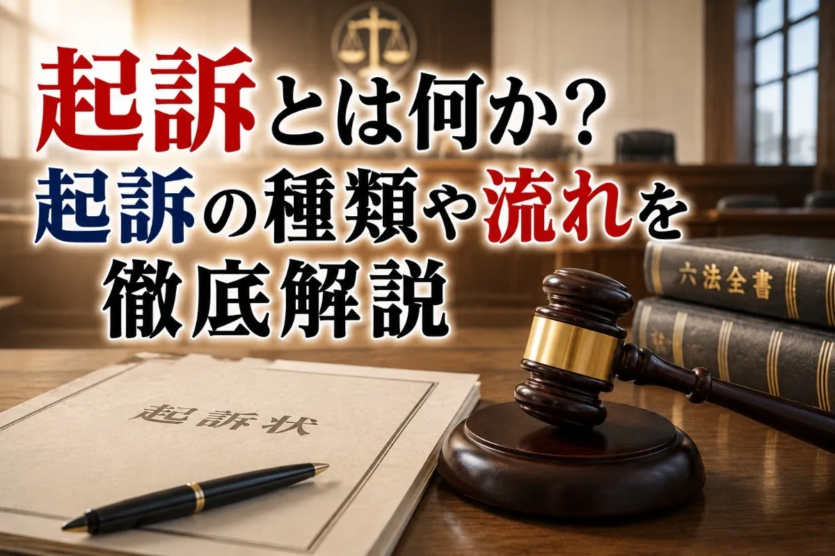 起訴とは何か？起訴の種類や流れを徹底解説