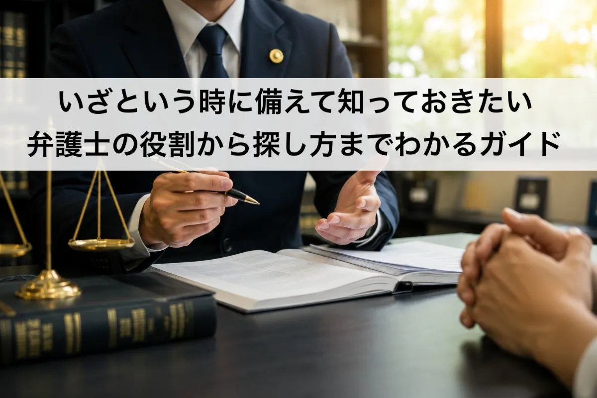 いざという時に備えて知っておきたい弁護士の役割から探し方までわかるガイド