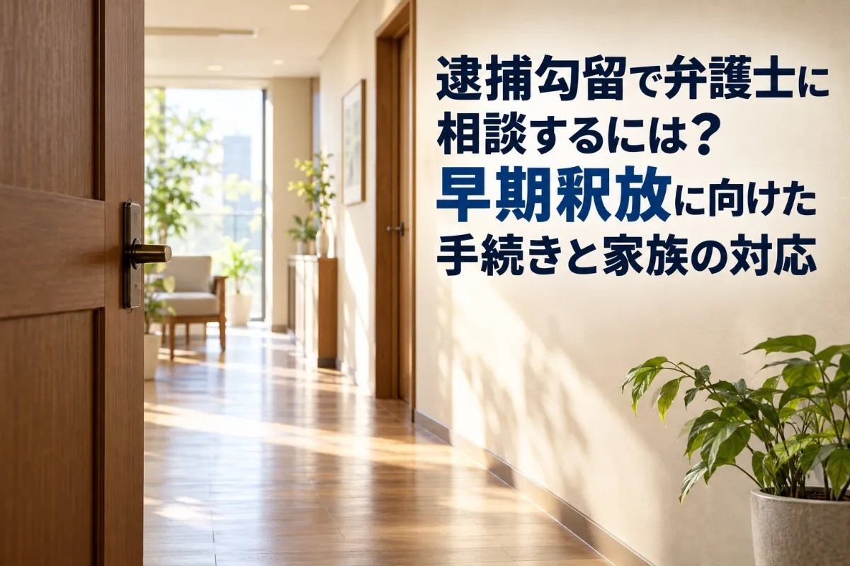 逮捕勾留で弁護士に相談するには?早期釈放に向けた手続きと家族の対応