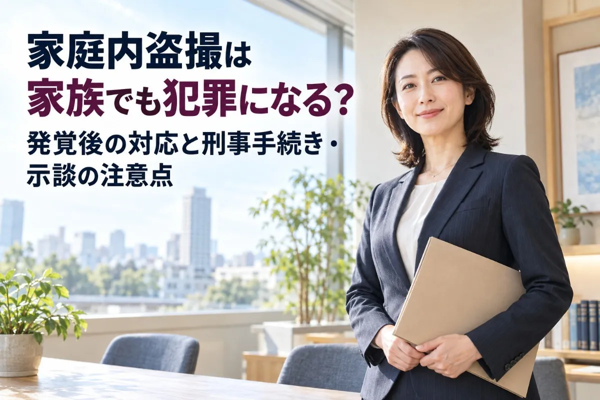 家庭内盗撮は家族でも犯罪になる?発覚後の対応と刑事手続き・示談の注意点