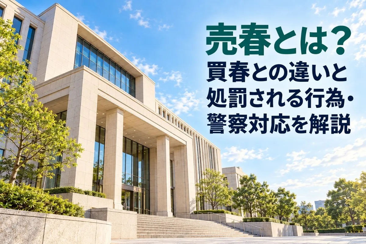 売春とは?買春との違いと処罰される行為・警察対応を解説