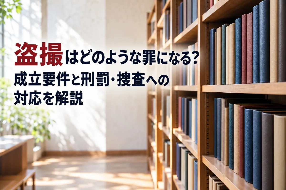 盗撮はどのような罪になる?成立要件と刑罰・捜査への対応を解説
